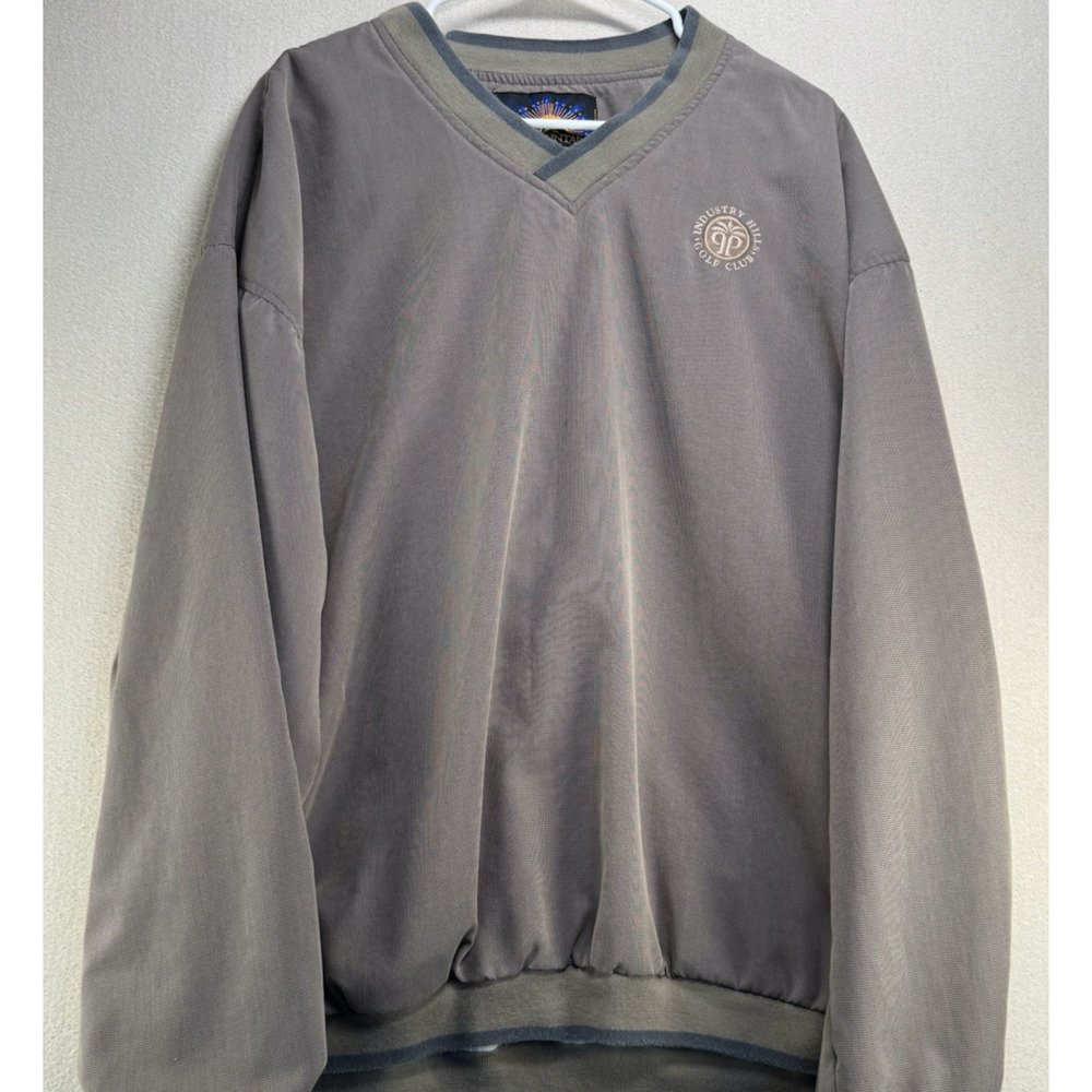 Sun Mountain Performance Jacket XL Men's Gray Industry Hill Golf Club Pull-Over